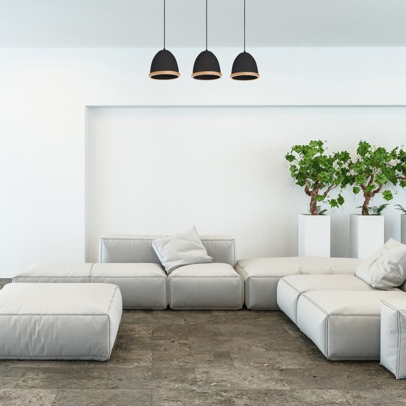 Lámpara colgante STUDIO BLACK 3xE27