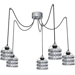 LARS GREY pendant lamp 5xE27