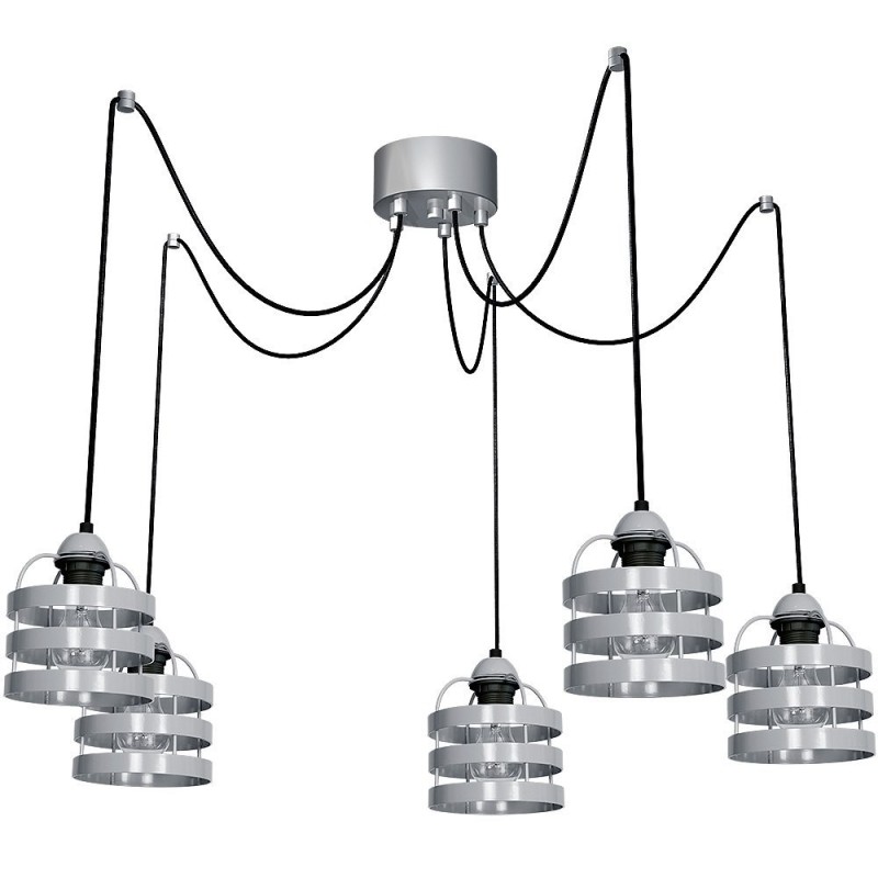 LARS GREY pendant lamp 5xE27