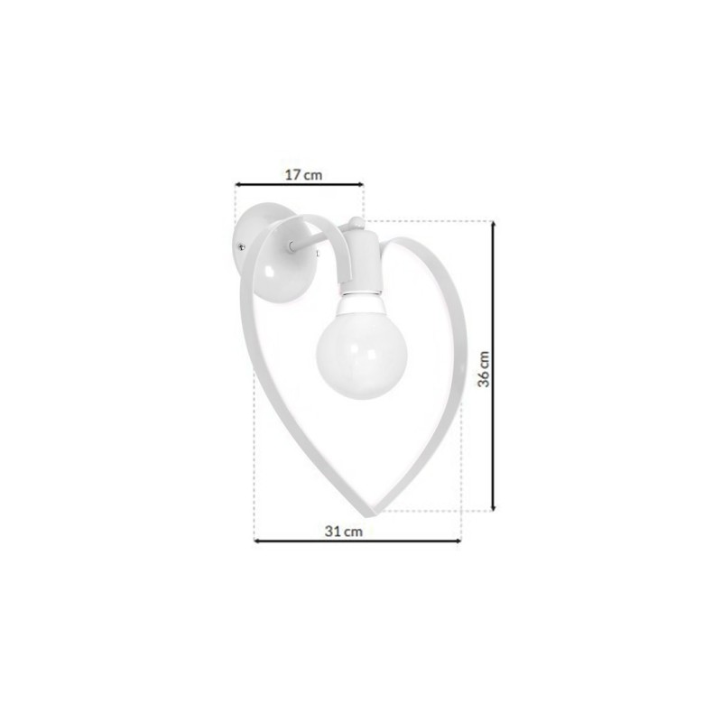 Aplique Amore 1xE27 Blanco