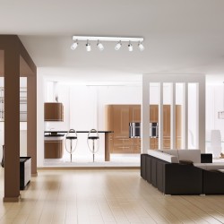 Lampa sufitowa Joker 6xGU10 Biały/Chrom