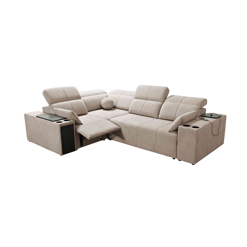 Milano II Mix corner sofa with sleeping and relaxation function, Plecionka, Verita 76