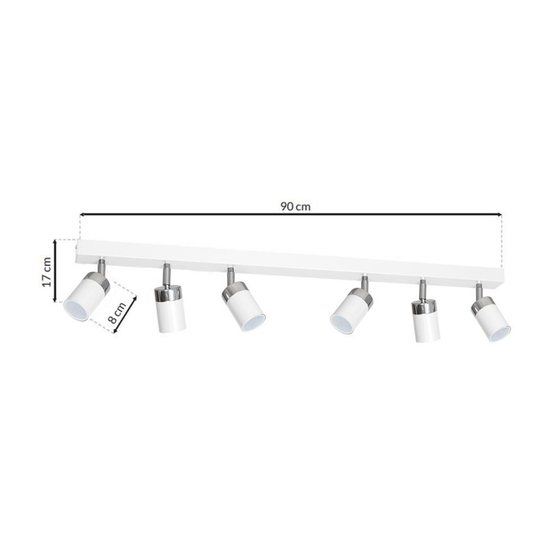 Ceiling lamp Joker 6xGU10 White/Chrome