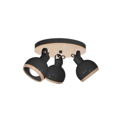 Deckenleuchte OVAL BLACK 3xE27