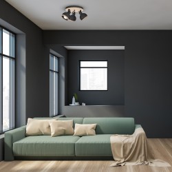 Lámpara de techo OVAL BLACK 3xE27