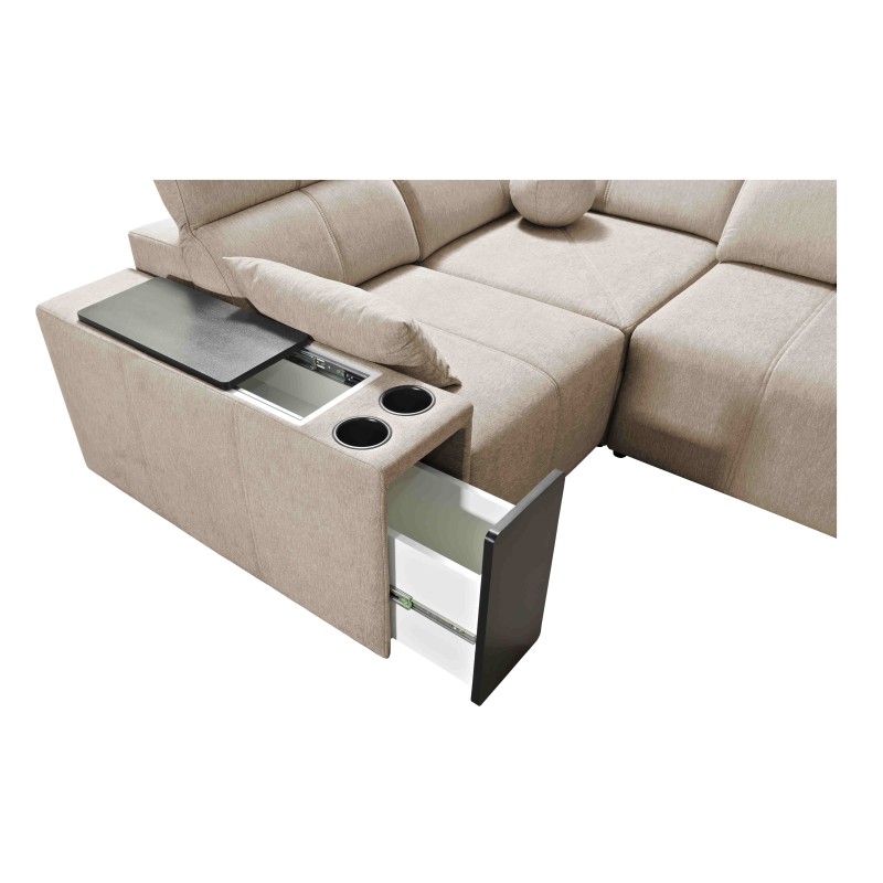 Milano II Mix Ecksofa mit Schlaffunktion und Relax-Funktion, Plecionka, Verita 75