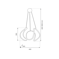 GLOBE BLACK 50W LED PENDANT LAMP