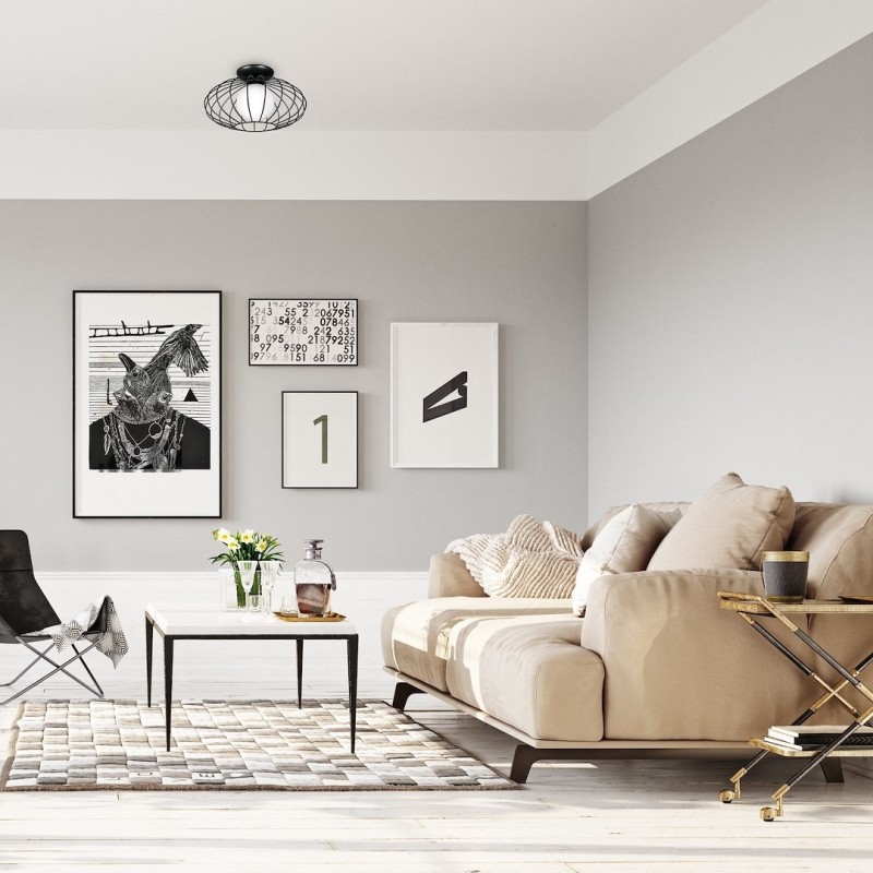 KRONOS BLACK Ceiling Lamp 1xE14