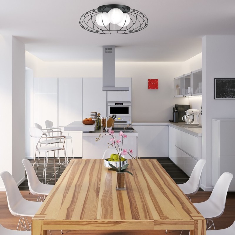 Ceiling Lamp KRONOS BLACK 3xE14