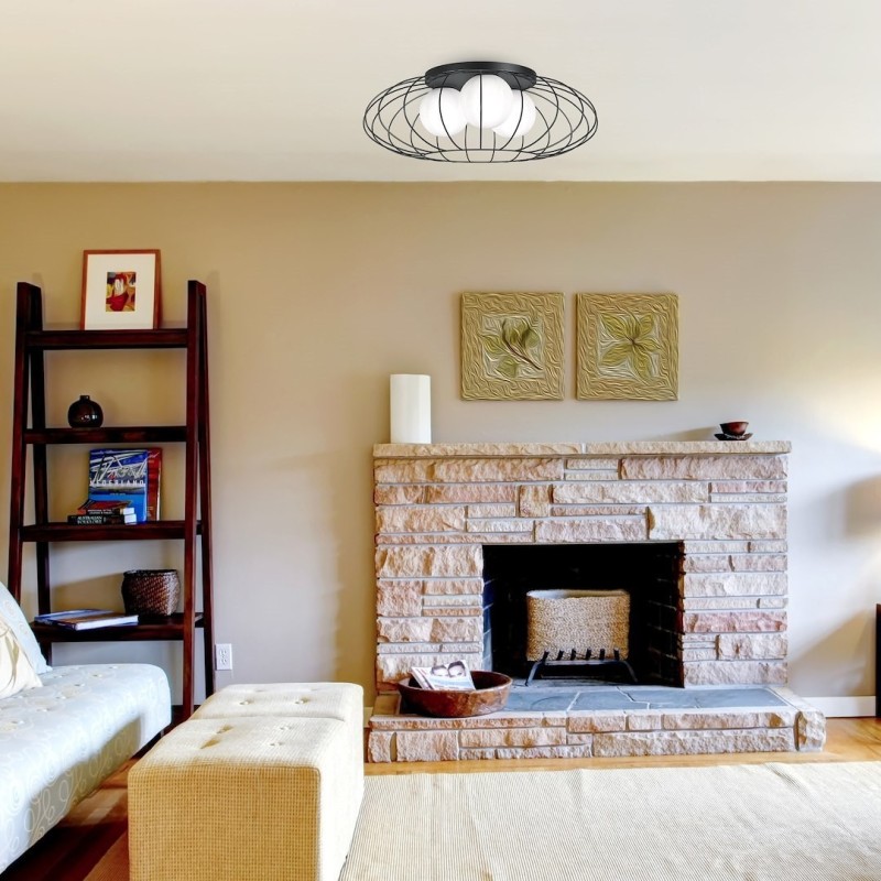 Ceiling Lamp KRONOS BLACK 3xE14