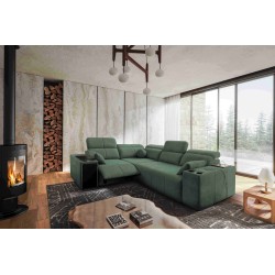 Milano II Mix corner sofa with sleeping and relaxation function, Plecionka, Verita 75