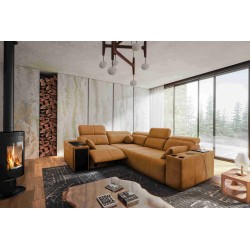 Ecksofa Milano II Mix mit Schlaffunktion und Relax Plecionka, Verita 54