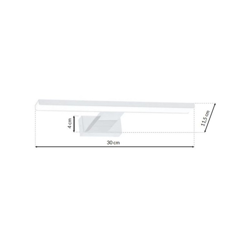 Kinkiet Shine 30cm 7W LED Biały