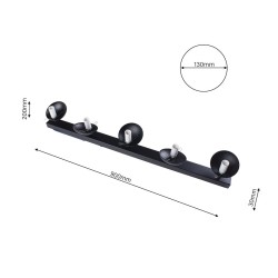 Lámpara de techo SFERA BLACK 5xE14