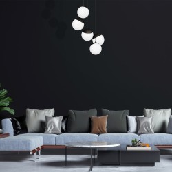 Lámpara colgante SFERA BLACK 5xE14