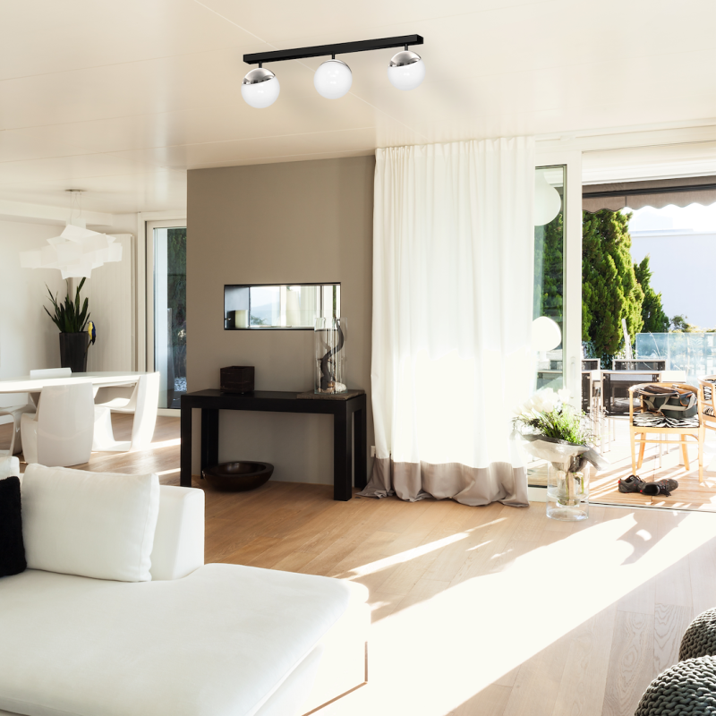 Deckenlampe SFERA BLACK/CHROME 3xE14