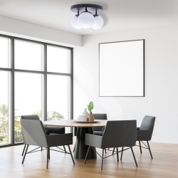 Deckenlampe SFERA BLACK/CHROME 3xE14