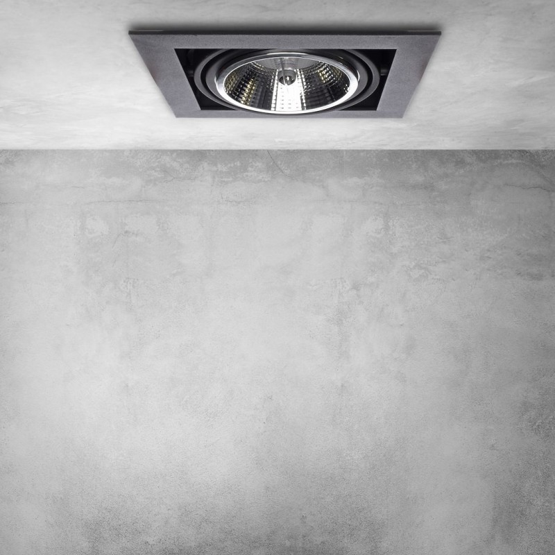 Recessed Fixture Plaza 1xGU10 AR111 Black