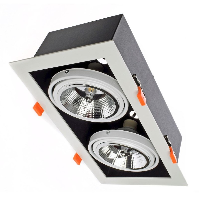 Recessed Fixture Plaza 2xGU10 AR111 White