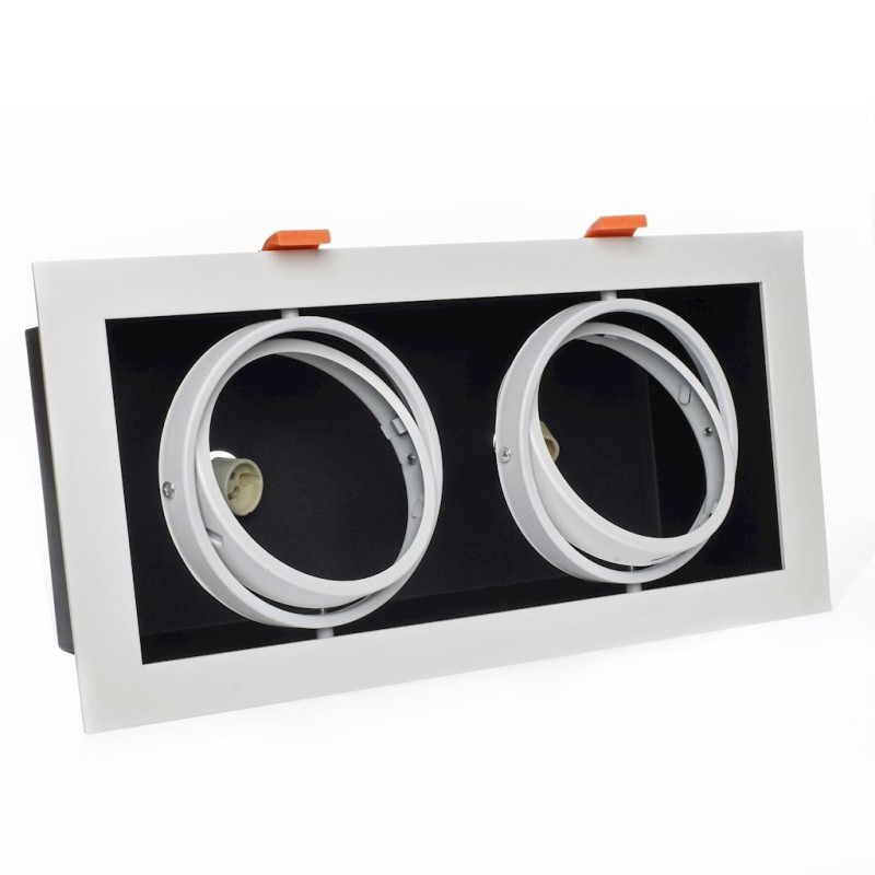 Recessed Fixture Plaza 2xGU10 AR111 White