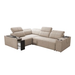 Milano II Mix corner sofa with sleeping and relaxation function, Plecionka, Verita 39