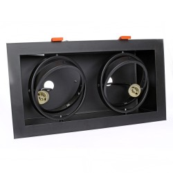 Recessed Frame Plaza 2xGU10 AR111 Black