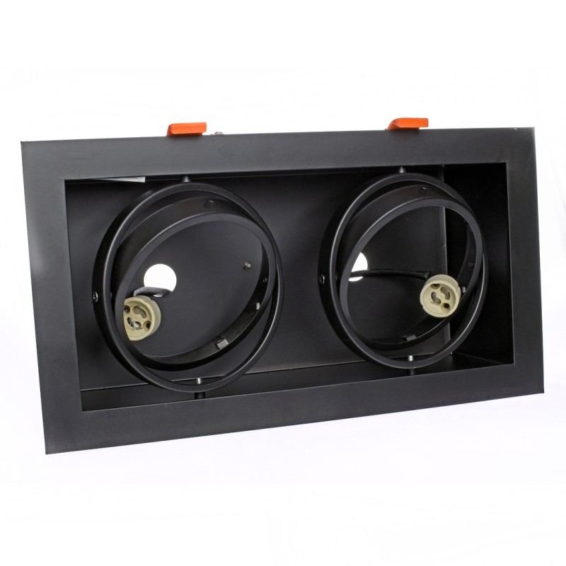 Recessed Frame Plaza 2xGU10 AR111 Black