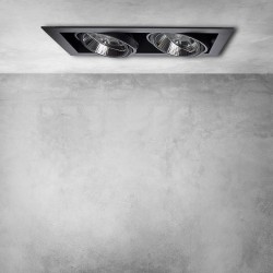 Oprawa Podtynkowa Plaza 2xGU10 AR111 Czarny