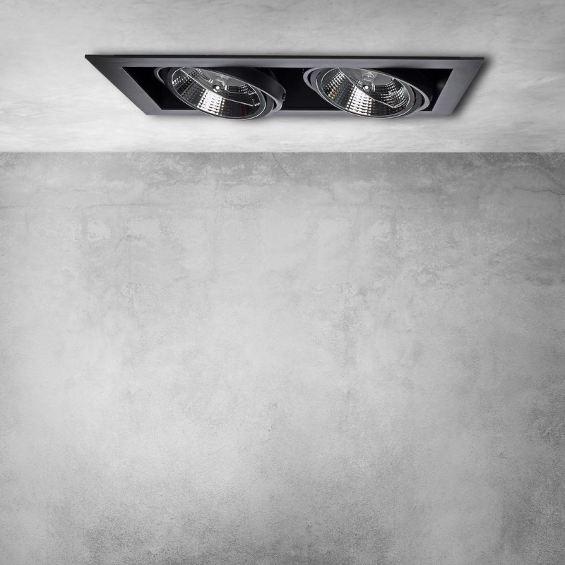 Recessed Frame Plaza 2xGU10 AR111 Black