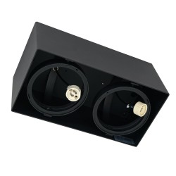 Oberflächenmontierter Rahmen Plaza 2xGU10 AR111 Schwarz
