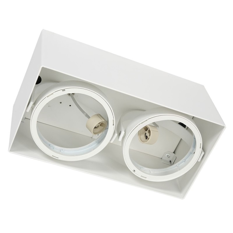 Oberflächenmontierte Leuchte Plaza 2xGU10 AR111 Weiß