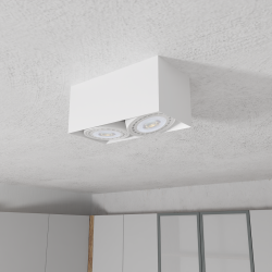 Surface Mounted Fixture Plaza 2xGU10 AR111 White