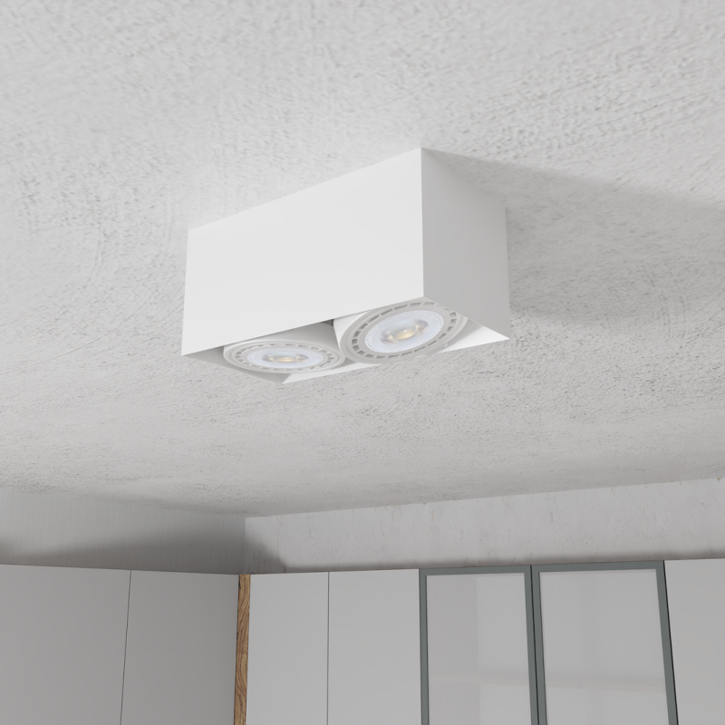 Oberflächenmontierte Leuchte Plaza 2xGU10 AR111 Weiß