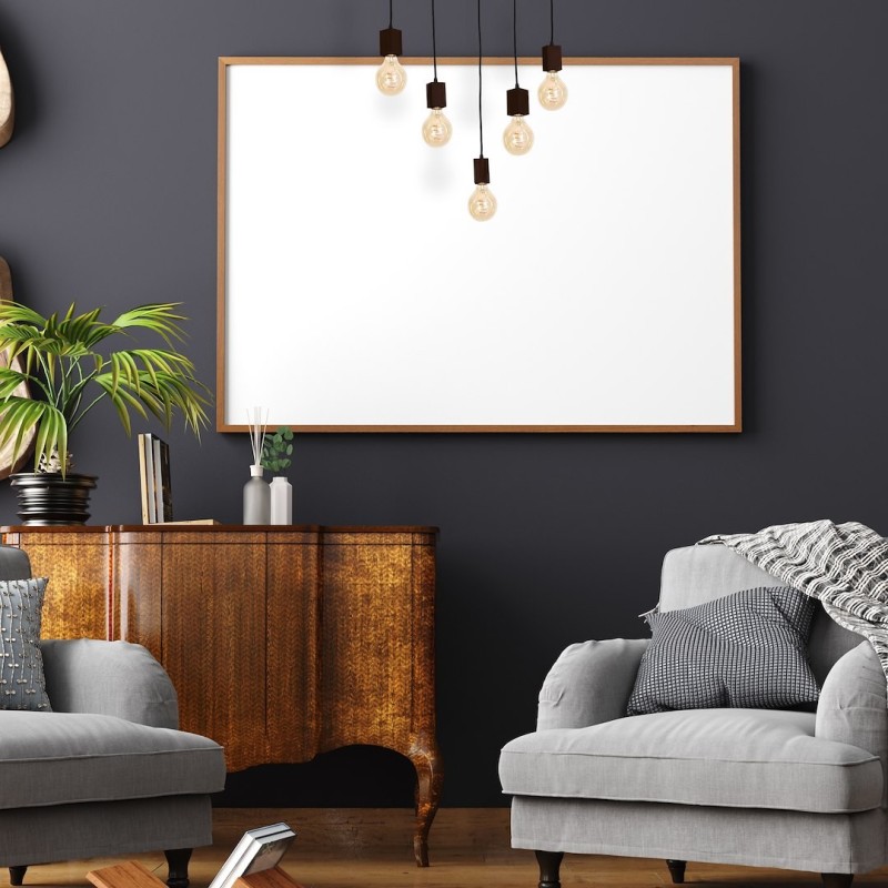 Hanging Lamp JACK 5xE27 Walnut