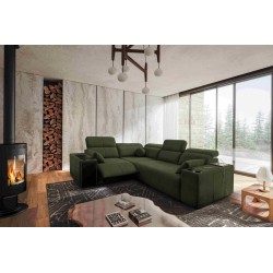 Ecksofa Milano II Mix mit Schlaffunktion und Relaxfunktion Plecionka, Verita 39