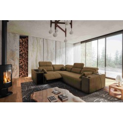 Ecksofa Milano II Mix mit Schlaffunktion und Relax-Funktion Plecionka, Verita 28