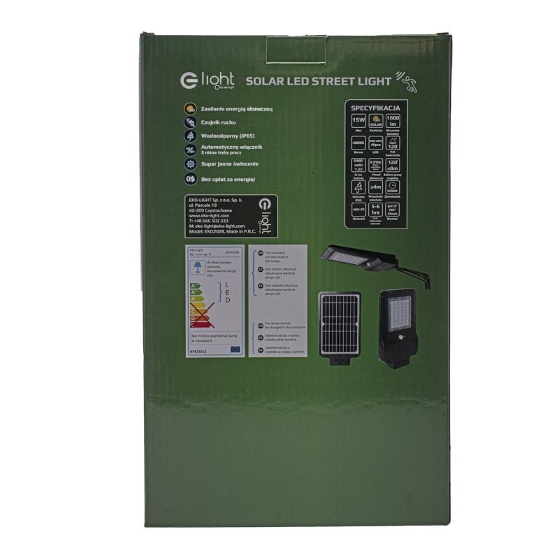 Lámpara Solar Street 15W 4000K