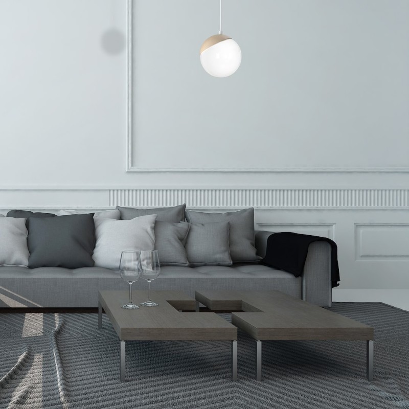 Lampa wisząca SFERA WOOD 1xE14