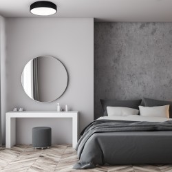 Deckenleuchte OHIO BLACK 40W LED 3000K-4000K Ø450mm