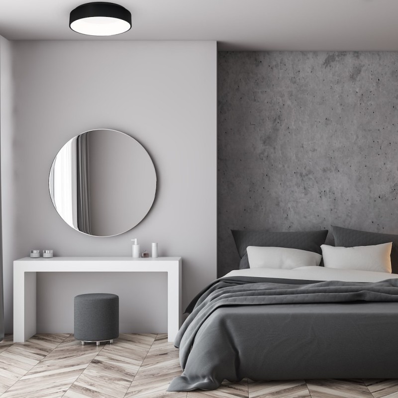 OHIO BLACK Ceiling Light 40W LED 3000K-4000K Ø450mm