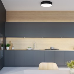 OHIO BLACK Ceiling Light 40W LED 3000K-4000K Ø450mm