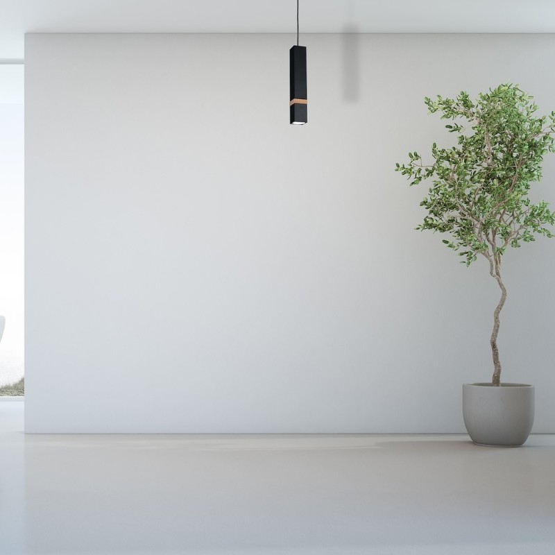 Lámpara colgante VIDAR BLACK 1xGU10