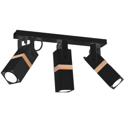 Deckenleuchte VIDAR BLACK 3xGU10