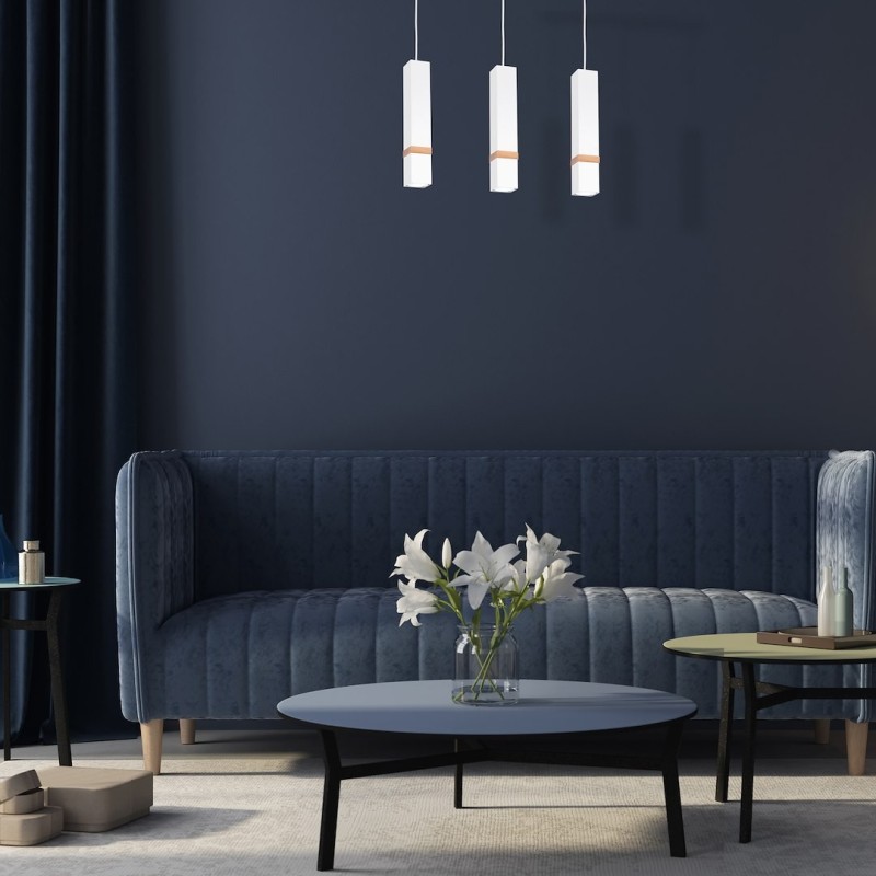 VIDAR WHITE Hanging Lamp 3xGU10