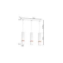 Hängelampe VIDAR WHITE 3xGU10