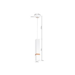 VIDAR WHITE Hanging Lamp 1xGU10