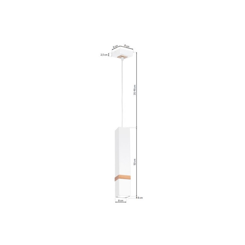 Lampa wisząca VIDAR WHITE 1xGU10