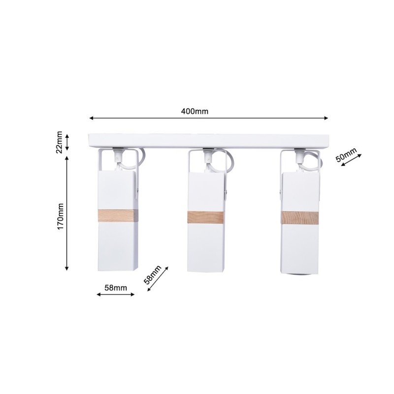 Vidar Ceiling Lamp 3xGU10 White