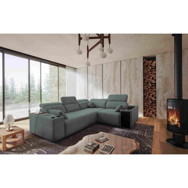 Milano II Corner Sofa with Sleeping Function – Weave, Verita 88 Verita 09