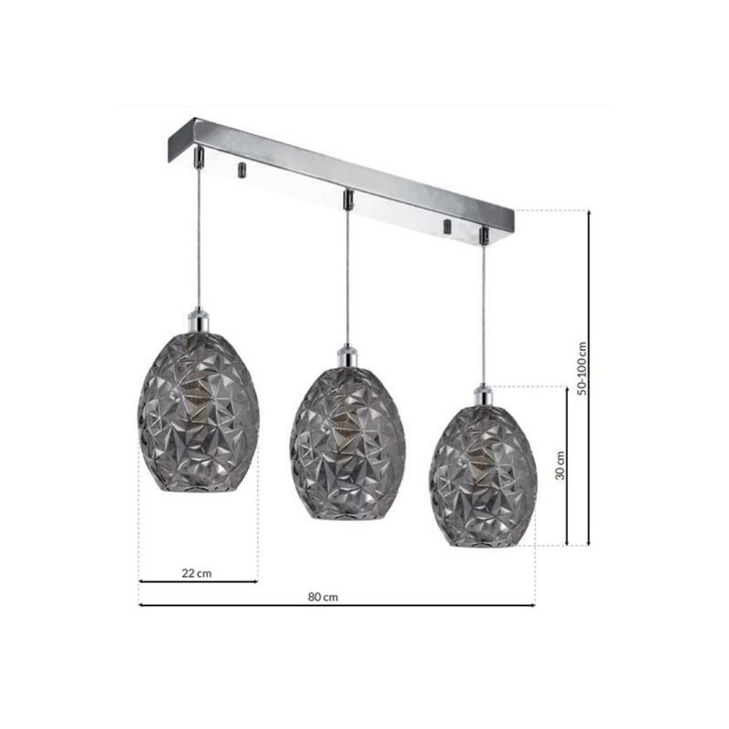 Lámpara colgante BELIZE 3xE27